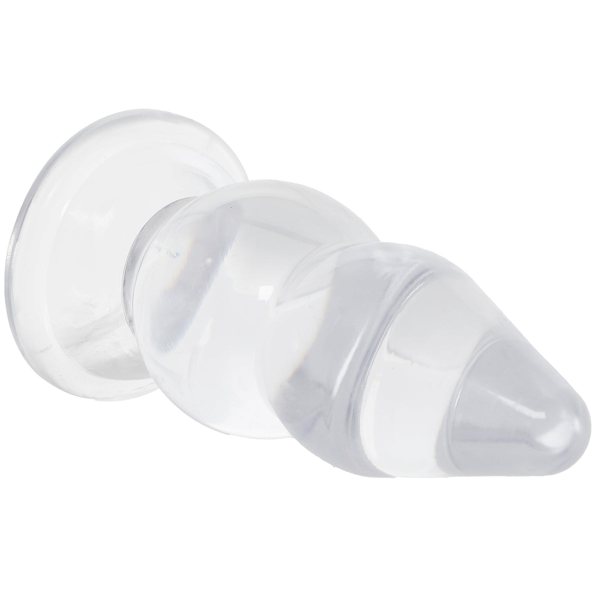 Crystal Jellies 6 Inch Double Pop Butt Plug in Clear