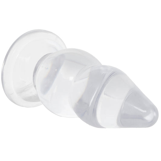 Crystal Jellies 6 Inch Double Pop Butt Plug in Clear