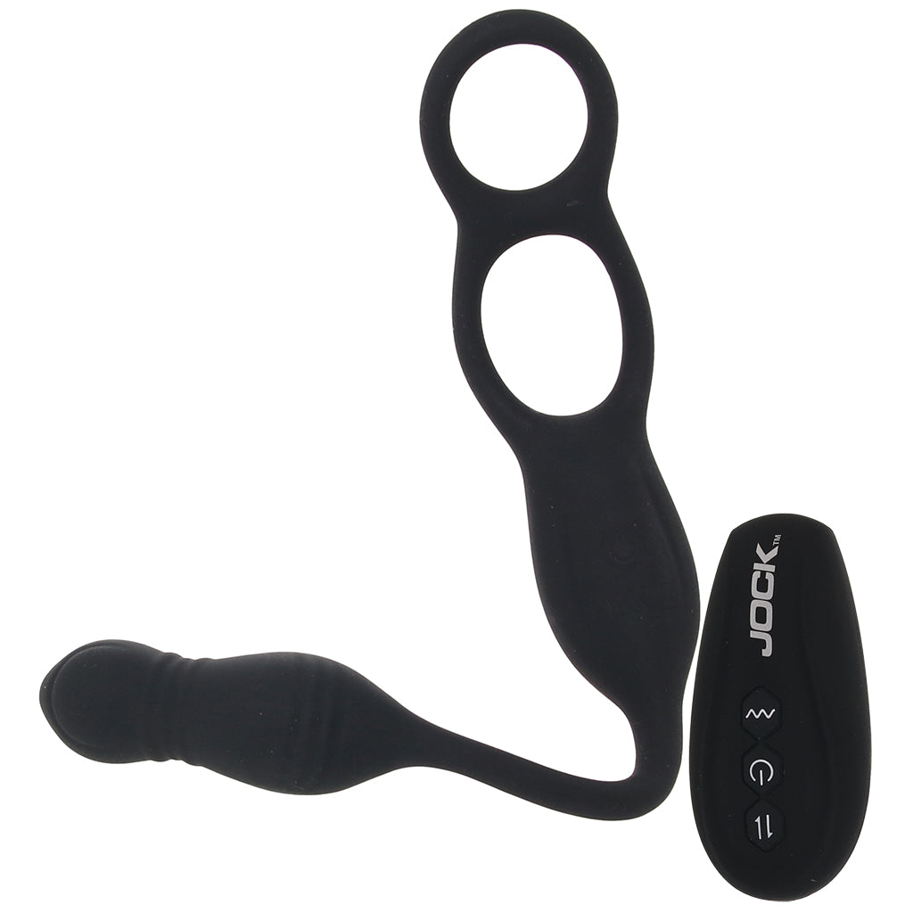 JOCK Jock Hyper Thrusting Anal Plug with Cock Ring - Vibrators - HoneyHugs Canada