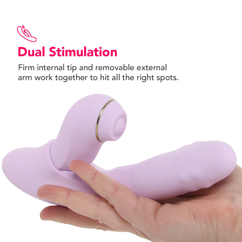 DuoGlow Thrusting Beaded Vibe with Pulsing Stimulator