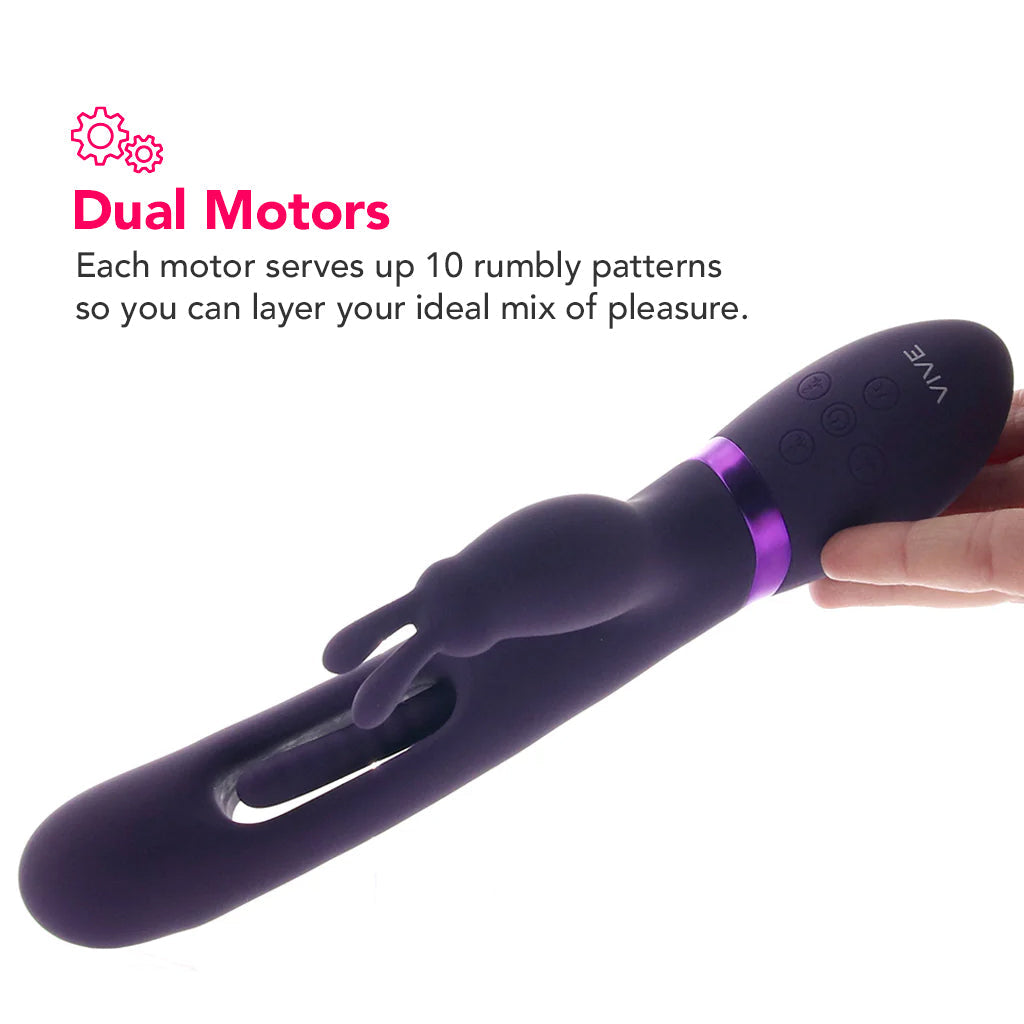 Vive Mika Triple Action Rabbit Vibe in Purple