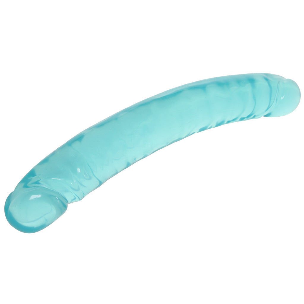 Crystal Jellies 12 Inch Double Dildo in Teal