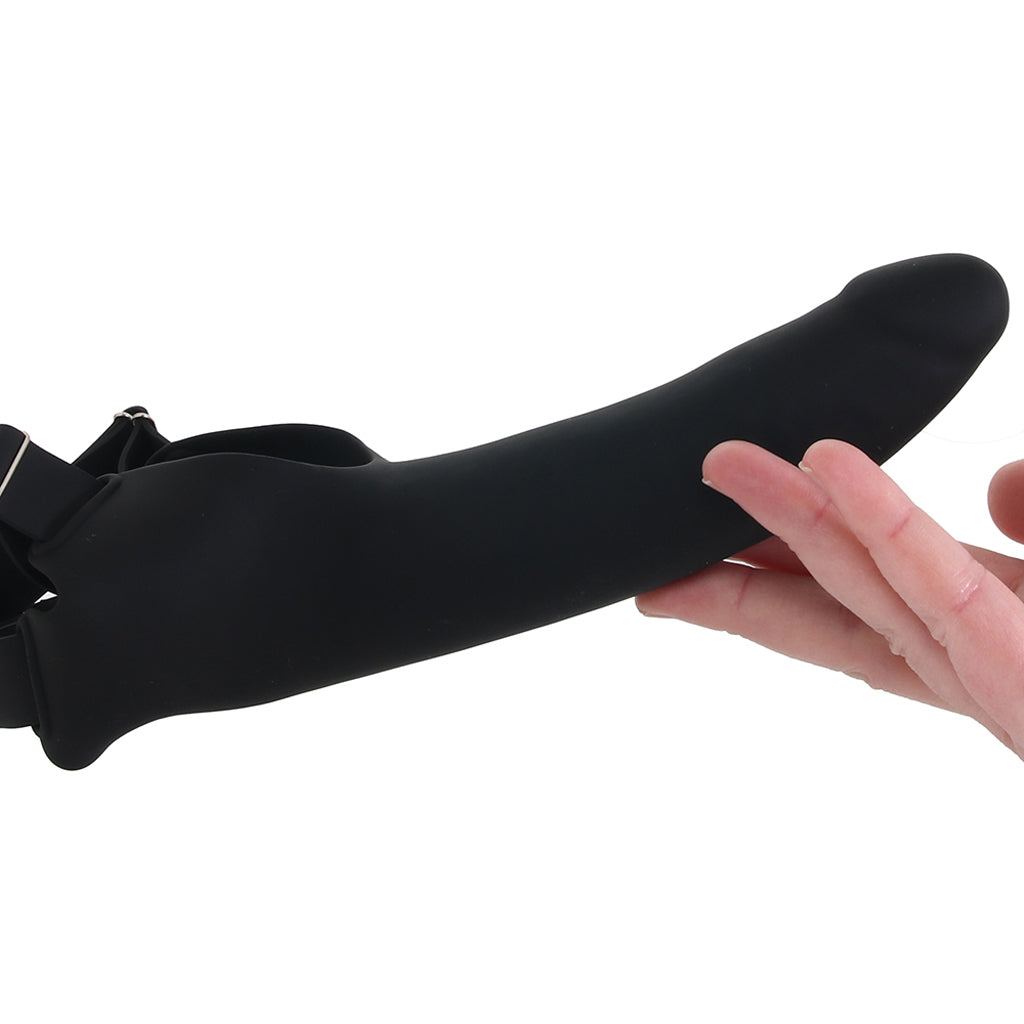 Accommodator Silicone Chin Strap Dildo in Black