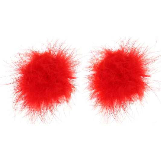 Nipple Couture Red Marabou Covers
