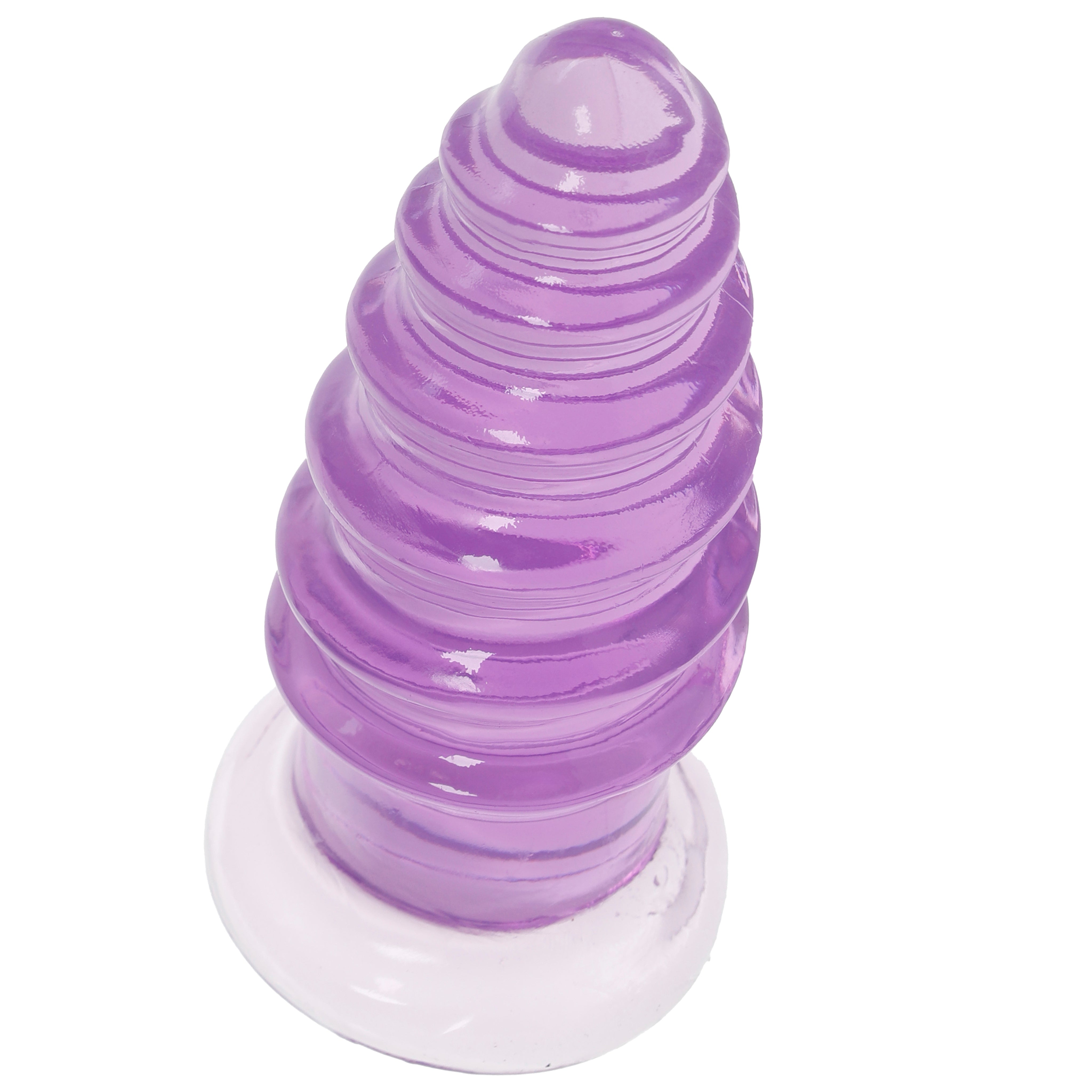 Crystal Jellies 6 Inch Anal Twist Butt Plug in Purple