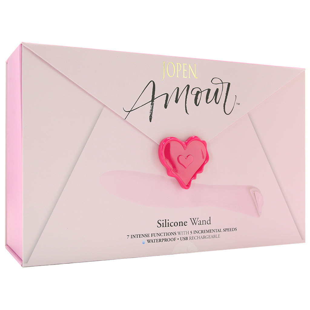 Amour Silicone Wand Vibe in Pink