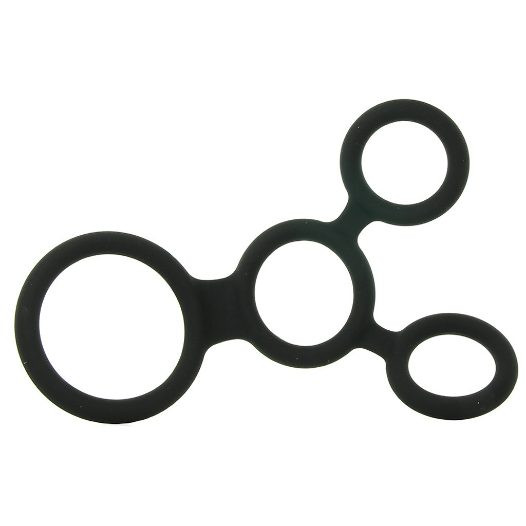 CalExotics Full Erection Spreader in Black | Premium Silicone Cock & Ball Device