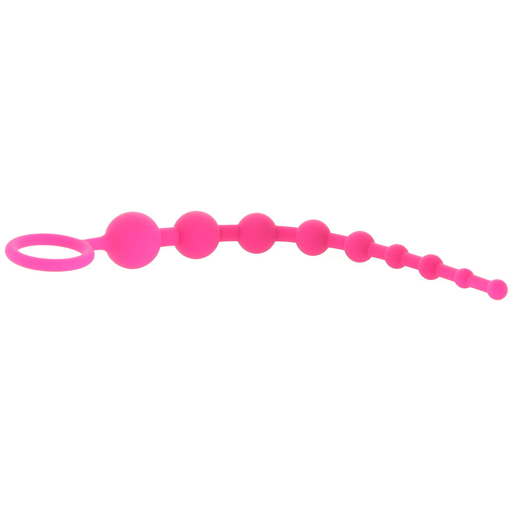 Hustler All About Anal: Seamless Pink Silicone Anal Beads for Sublime Pleasure