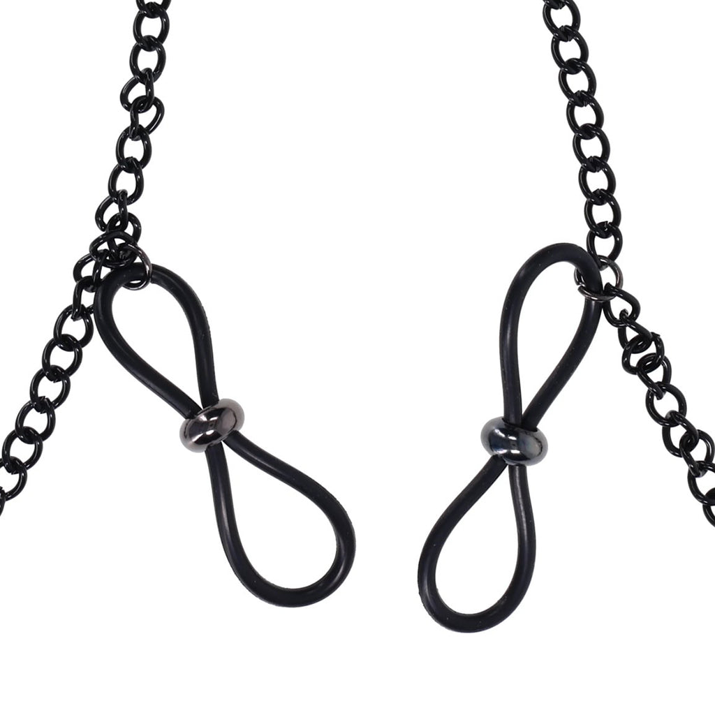 Sex & Mischief: Obsidian Lace Collar with Detachable Nipple Ties – Erotic Elegance
