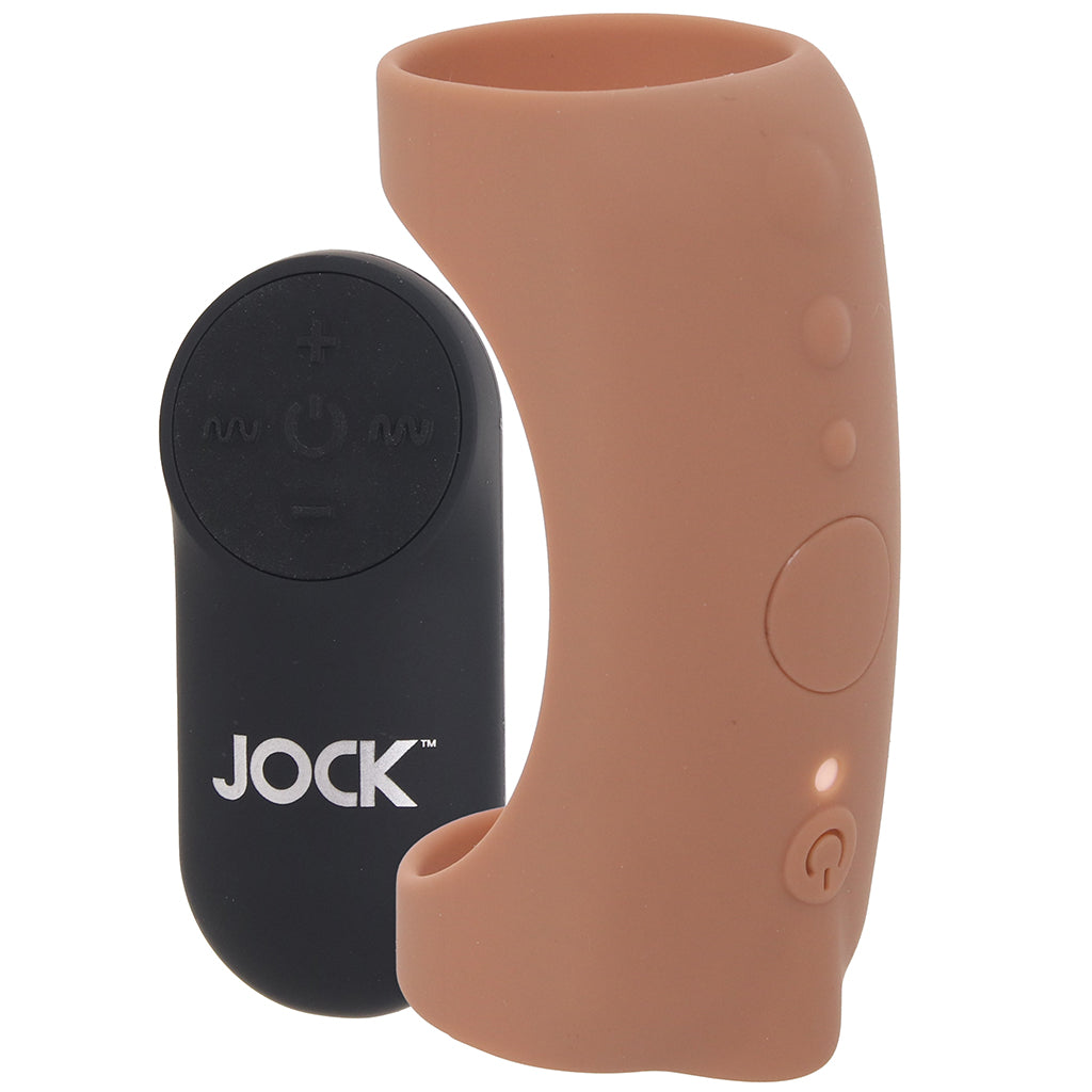 JOCK Jock Vibrating Silicone Penis Sleeve in Tan - Vibrators - HoneyHugs Canada