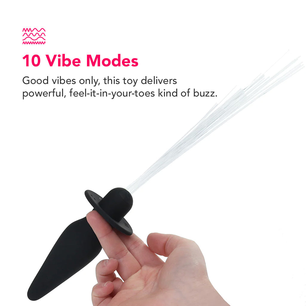 Southern Lights Vibrating Butt Plug in Black