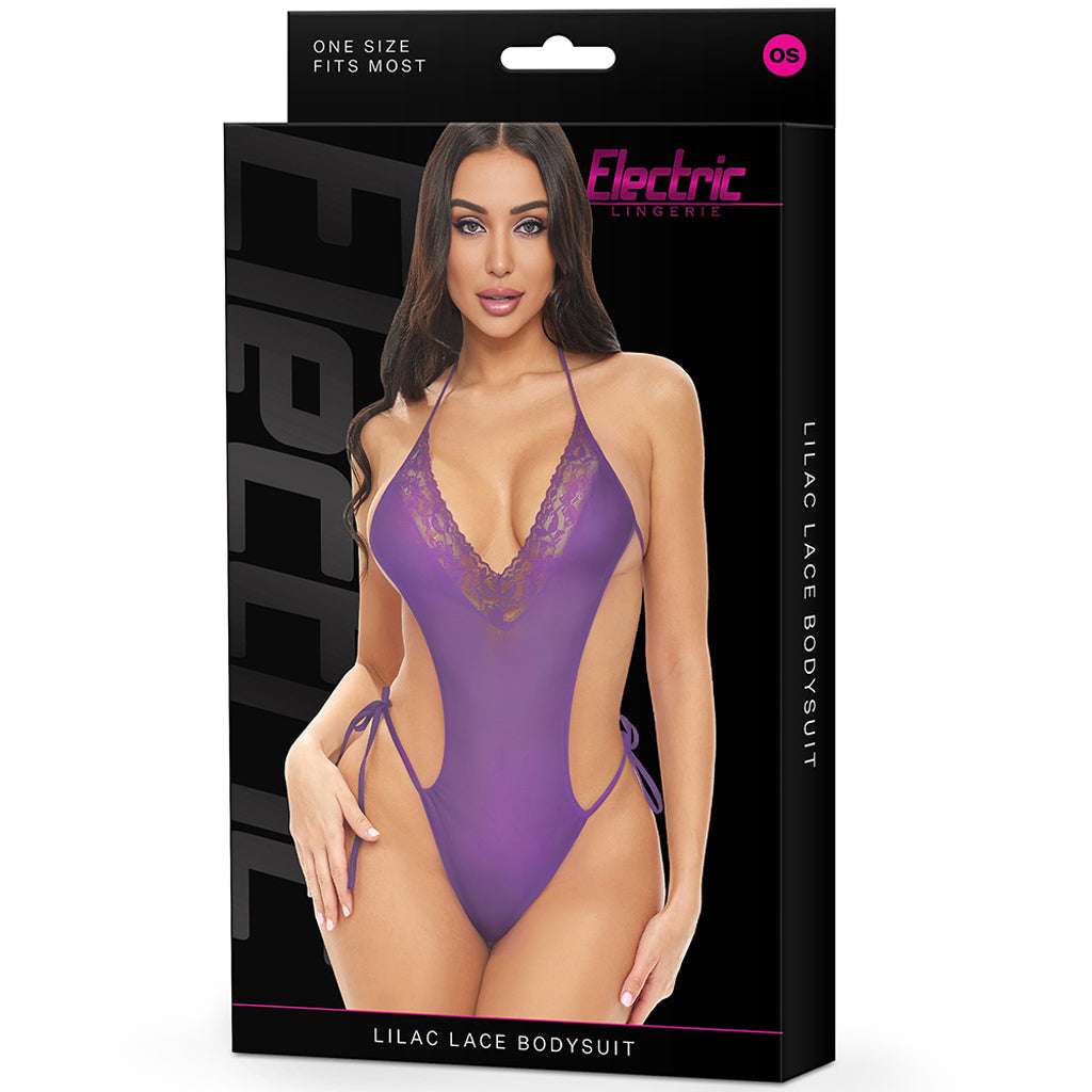 Electric Eel's Lilac Lace Bodysuit: Exquisite Allure & Seduction