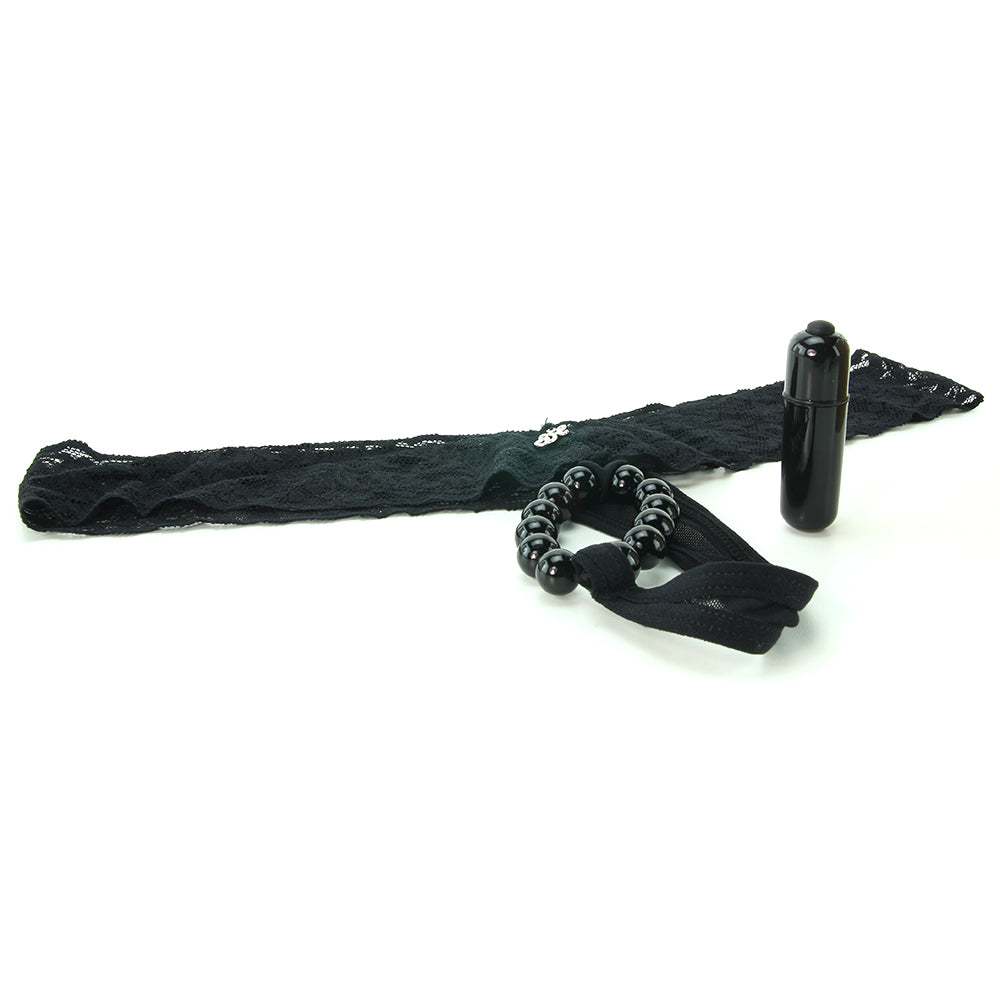 Hustler Crotchless Vibrating Panties: Luxury Lace, Teasing Beads & Discreet Pleasure