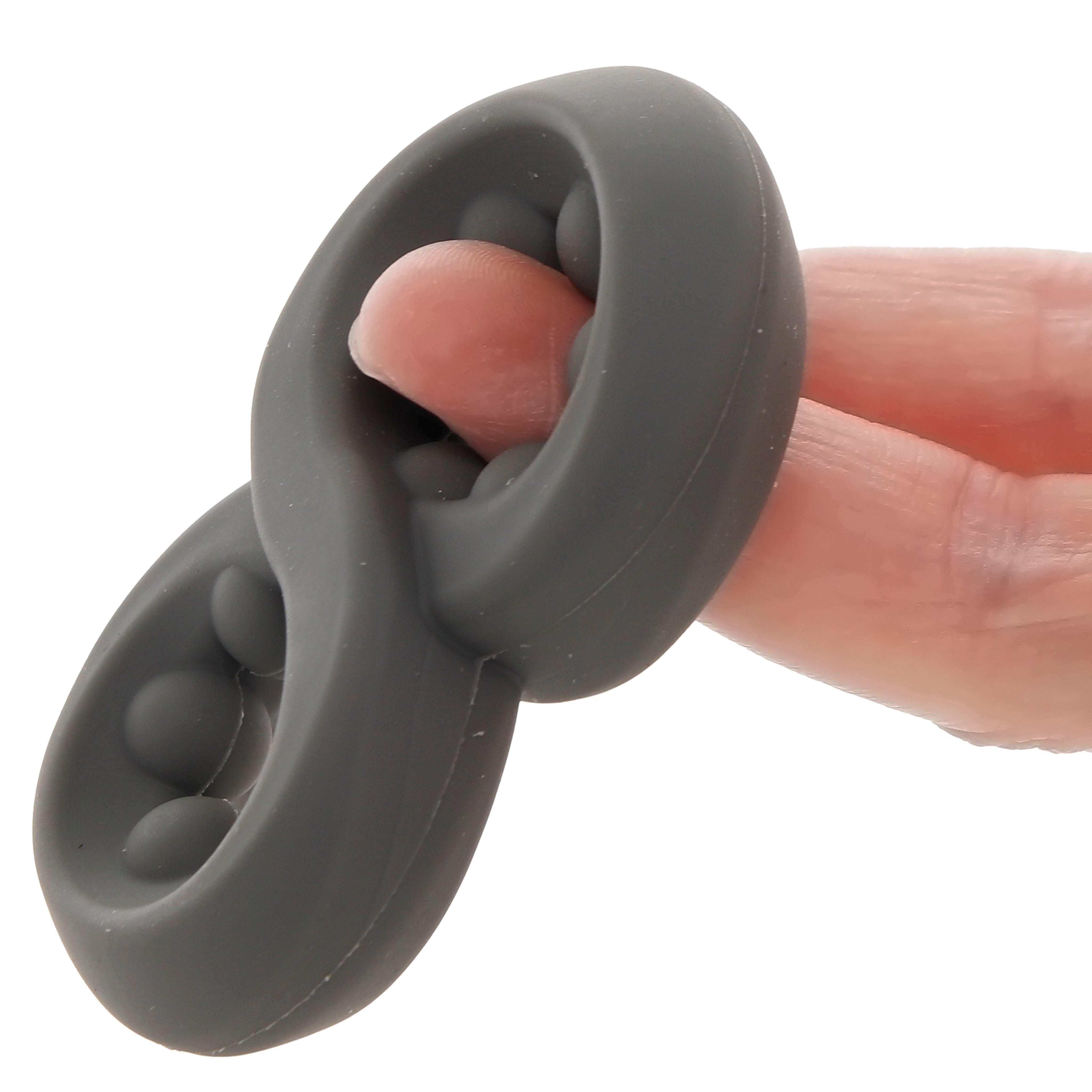 Alpha Liquid Silicone Beaded Crazy 8 Ring