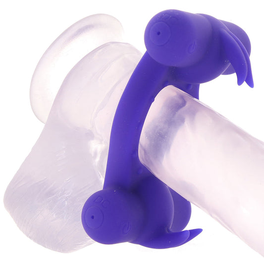 CalExotics Silicone Triple Orgasm Enhancer Vibrating Ring - Vibrators - HoneyHugs Canada (View 2)