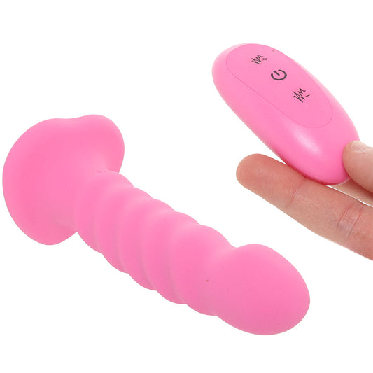 colours Colours 6 Inch Ribbed Remote Vibe in Pink - Vibrators - HoneyHugs Canada (View 2)