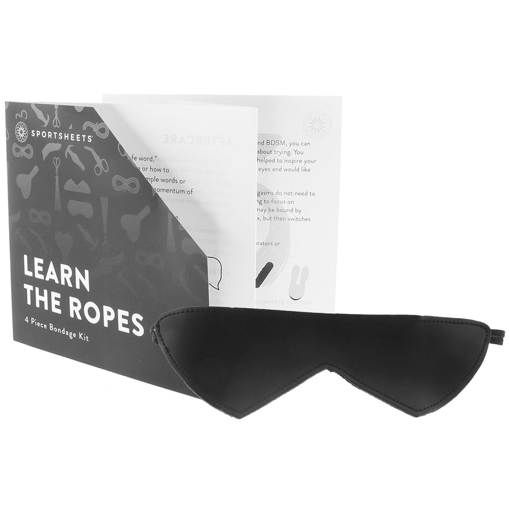 Sportsheets Learn The Ropes 4-Piece Bondage Kit | Essential BDSM Starter Set for Sensual Exploration