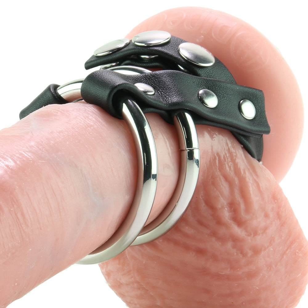 Blueline Men: Double Metal C-Ring with Adjustable Ball Strap | Luxury Control