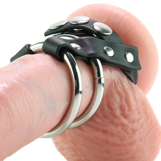 Blueline Men: Double Metal C-Ring with Adjustable Ball Strap | Luxury Control