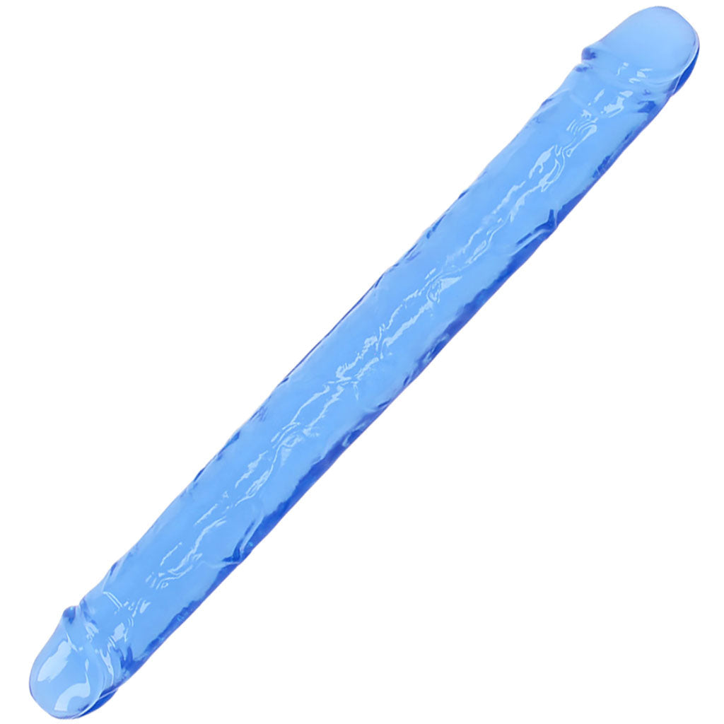RealRock Crystal Jelly 18 Inch Double Dildo in Blue