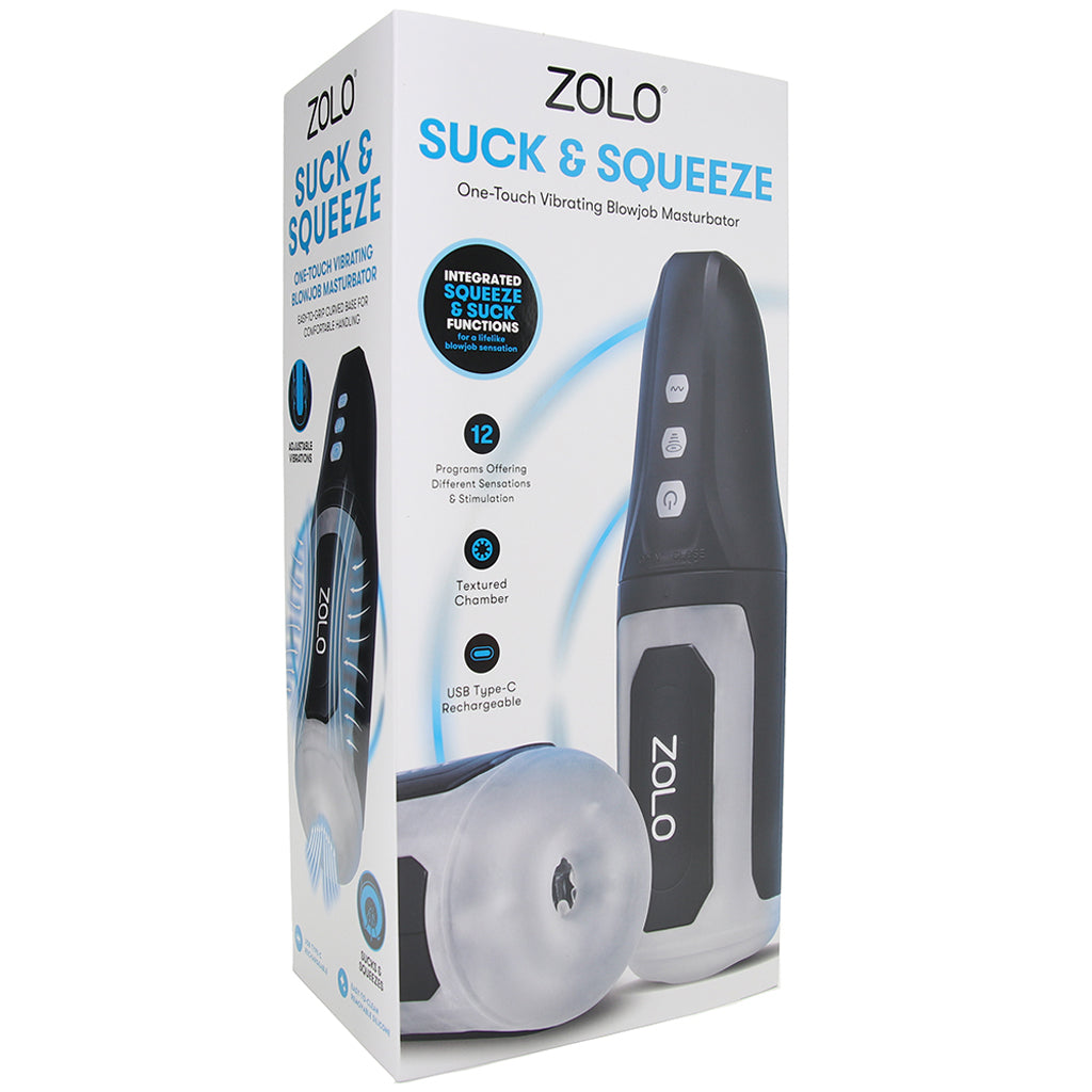 Zolo Zolo Suck and Squeeze Vibrating Blowjob Massager - Male Masturbators - HoneyHugs Canada (View 6)