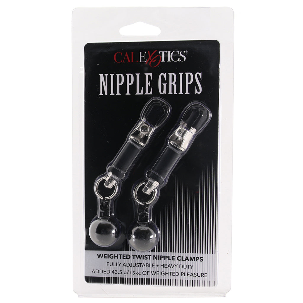 CalExotics Nipple Grips Weighted Twist Clamps - Adjustable, Temperature-Ready & Luxuriously Heavy