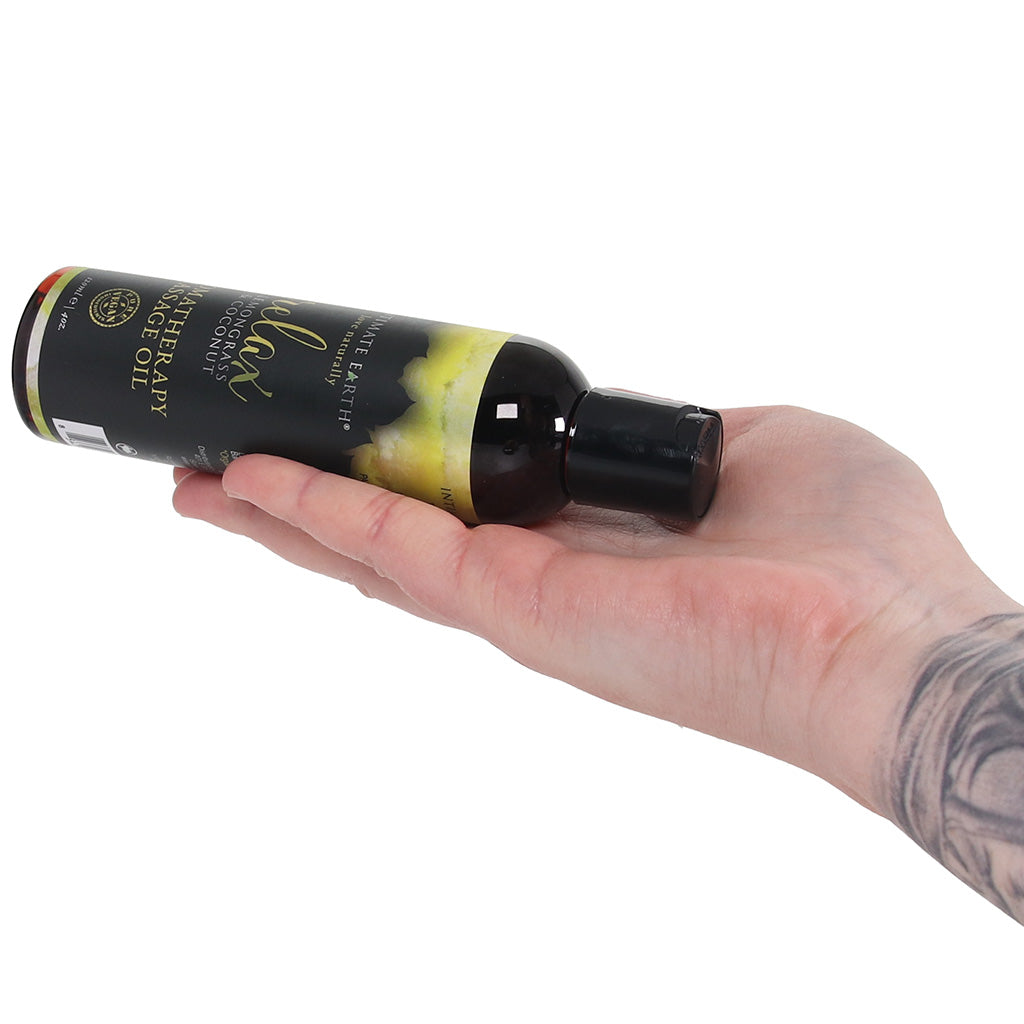 Relax Massage Oil 4oz/120ml in Lemongrass & Coconut