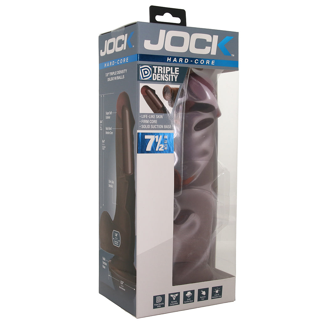 Jock Hard-Core 7.5 Inch Triple Density Dildo in Dark