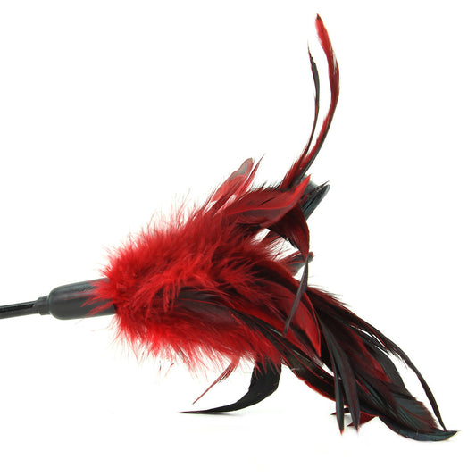 Sportsheets Starburst Red Feather Tickler: Exquisite Dual-Sensation Play