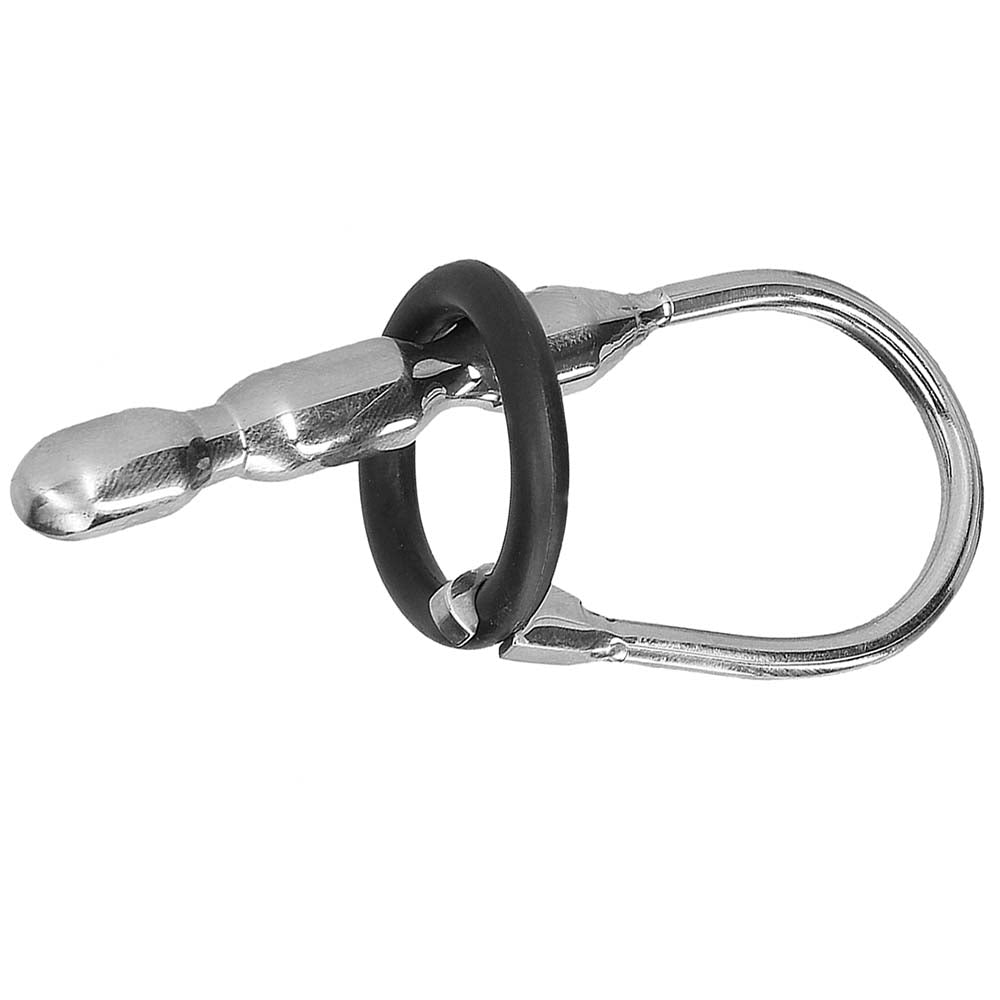 Ouch! 10mm Polished Steel Urethral Sounding Plug with Dual Silicone Rings | Premium Internal Sensation