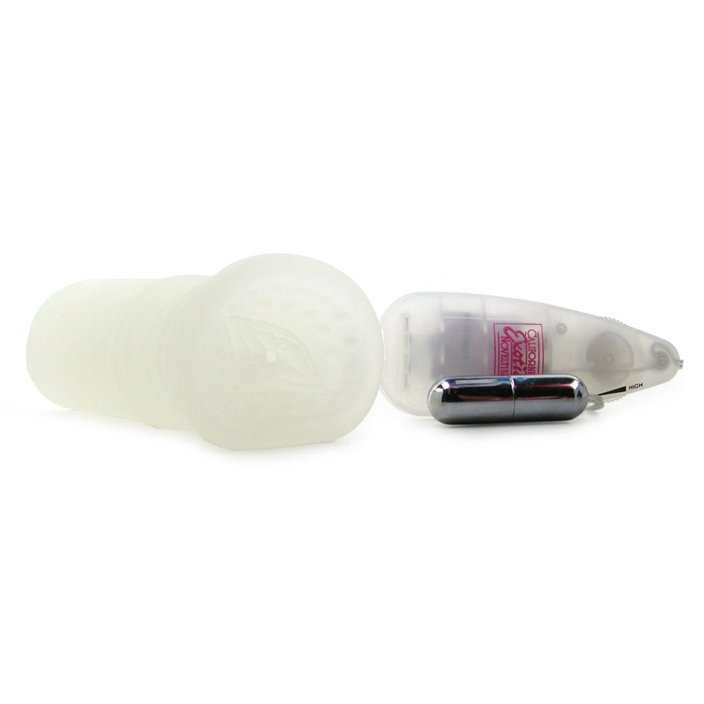 Sue Johanson's Royal Toy Line Vibrating Glow Super Head Honcho in White - Male Masturbators - HoneyHugs Canada (View 4)