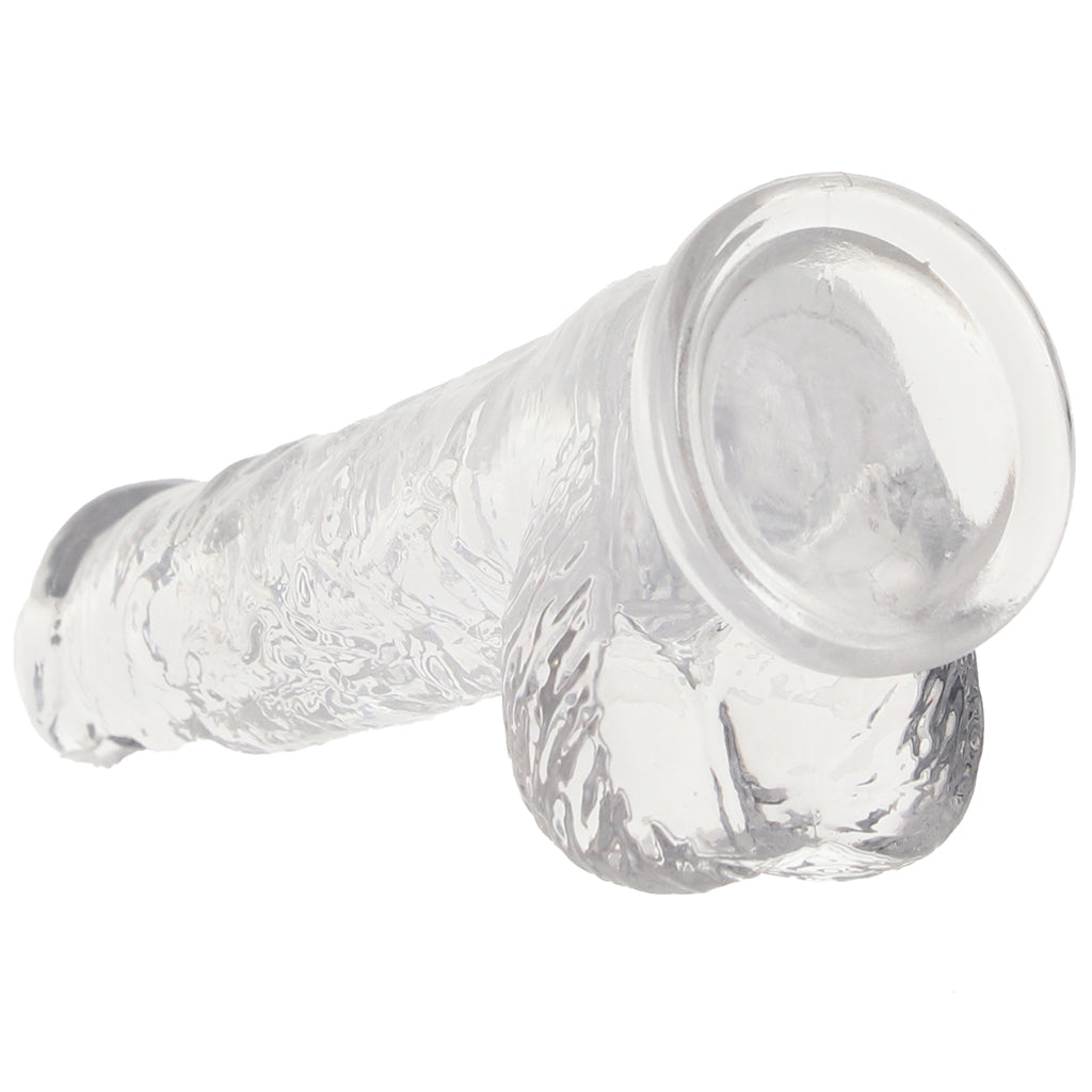 RealRock 5 Inch Realistic Ballsy Dildo in Crystal Clear