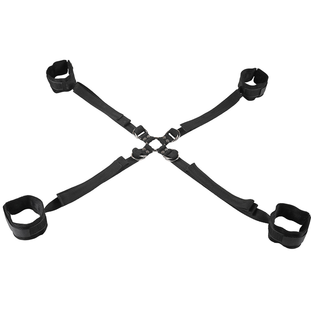 Velvet Noir Adjustable Hog Tie & Cuff Set – Luxurious & Flexible Bondage Restraints
