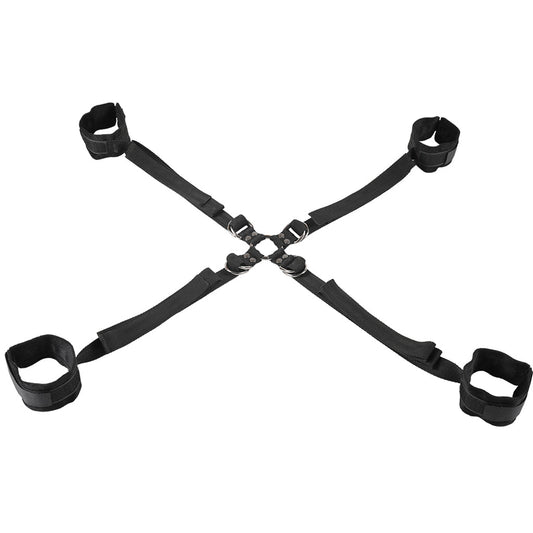Velvet Noir Adjustable Hog Tie & Cuff Set – Luxurious & Flexible Bondage Restraints