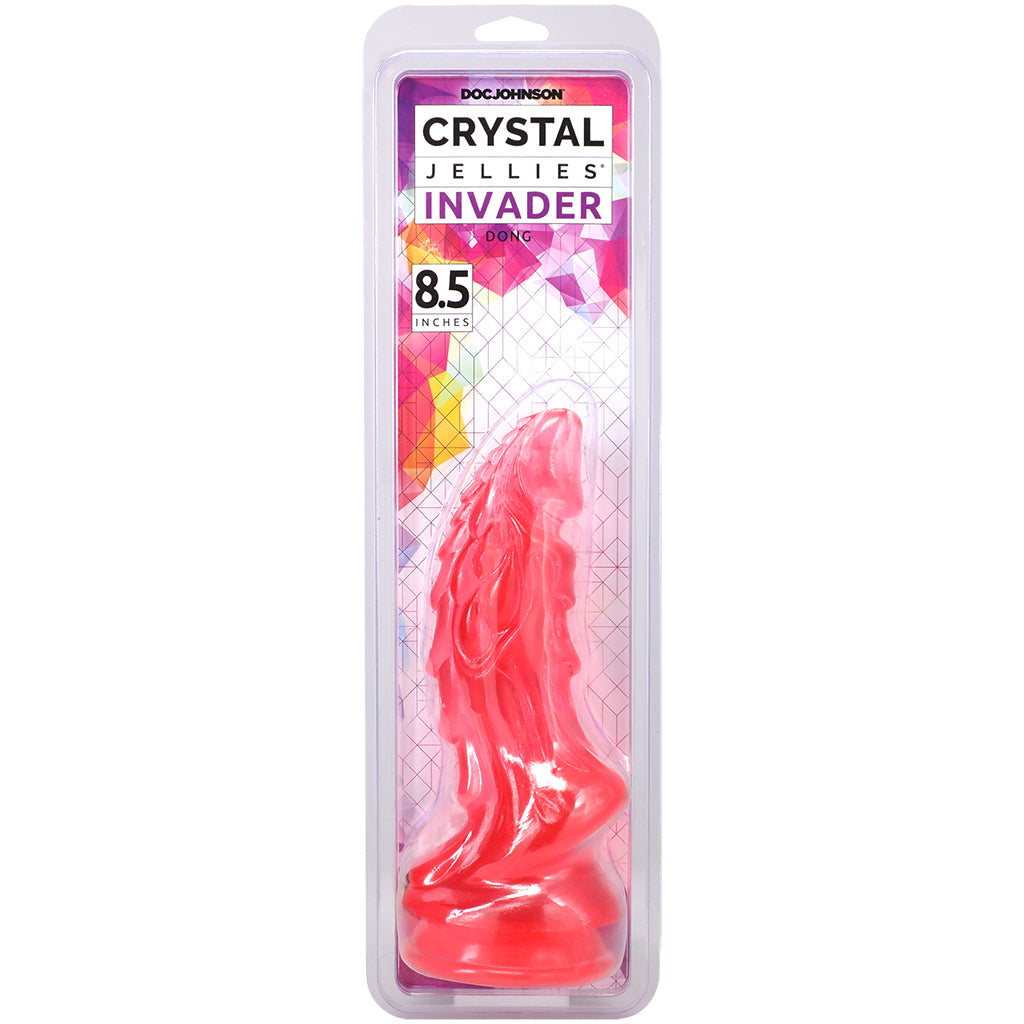 Crystal Jellies 8.5 Inch Invader Dildo in Pink