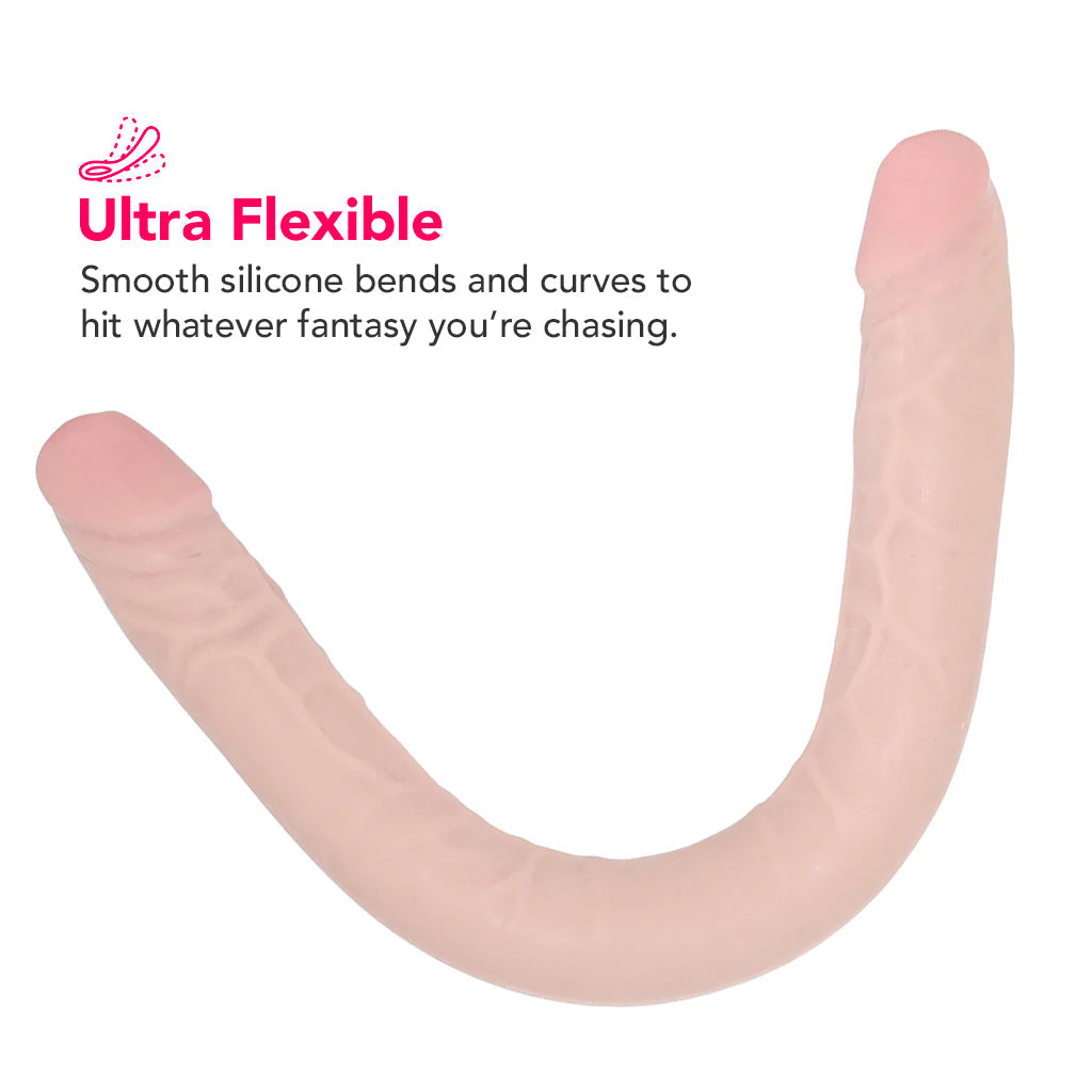 Dr. Skin+ 16.5 Inch Posable Silicone Double Dildo