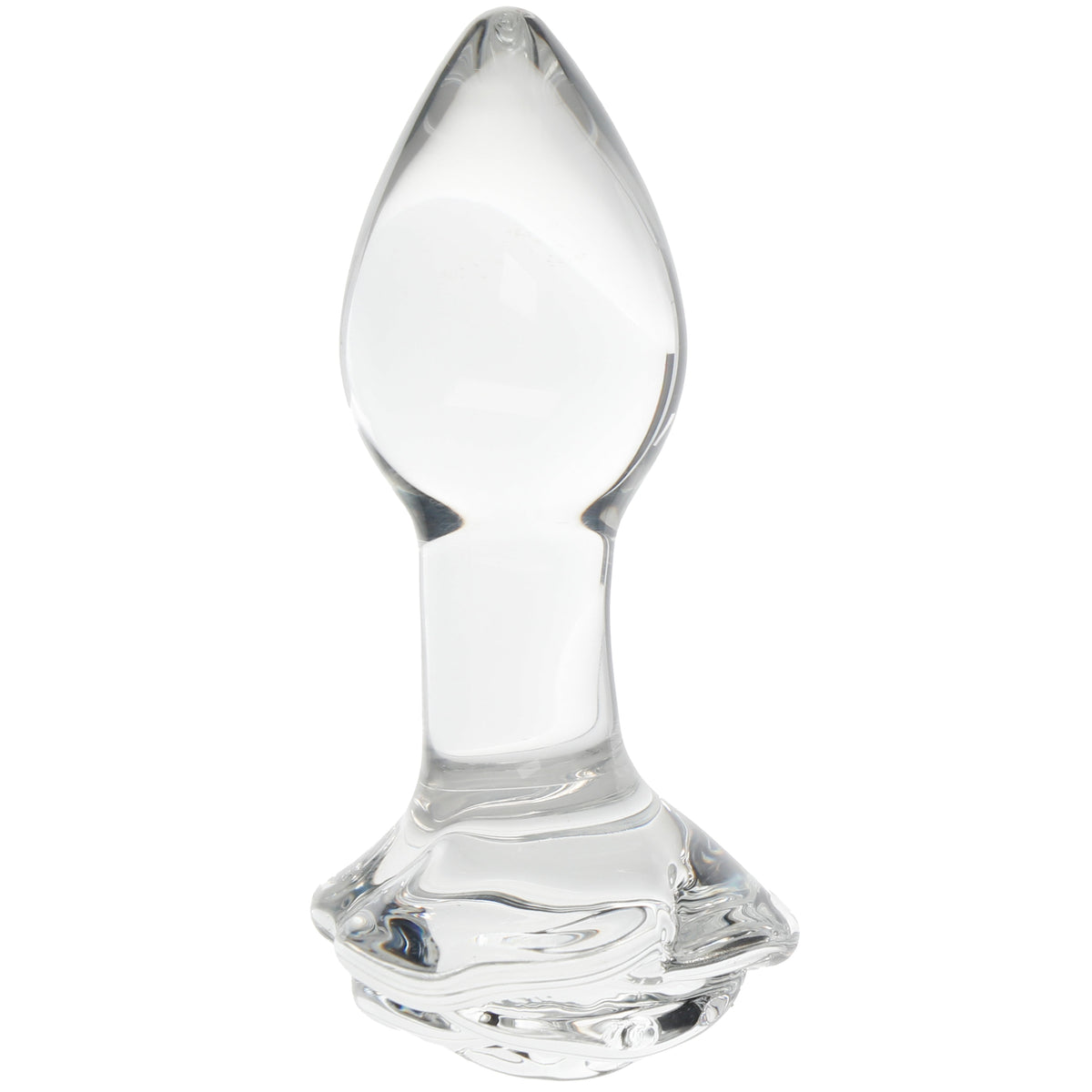 Clarity Utopian Bloom Glass Rose Butt Plug