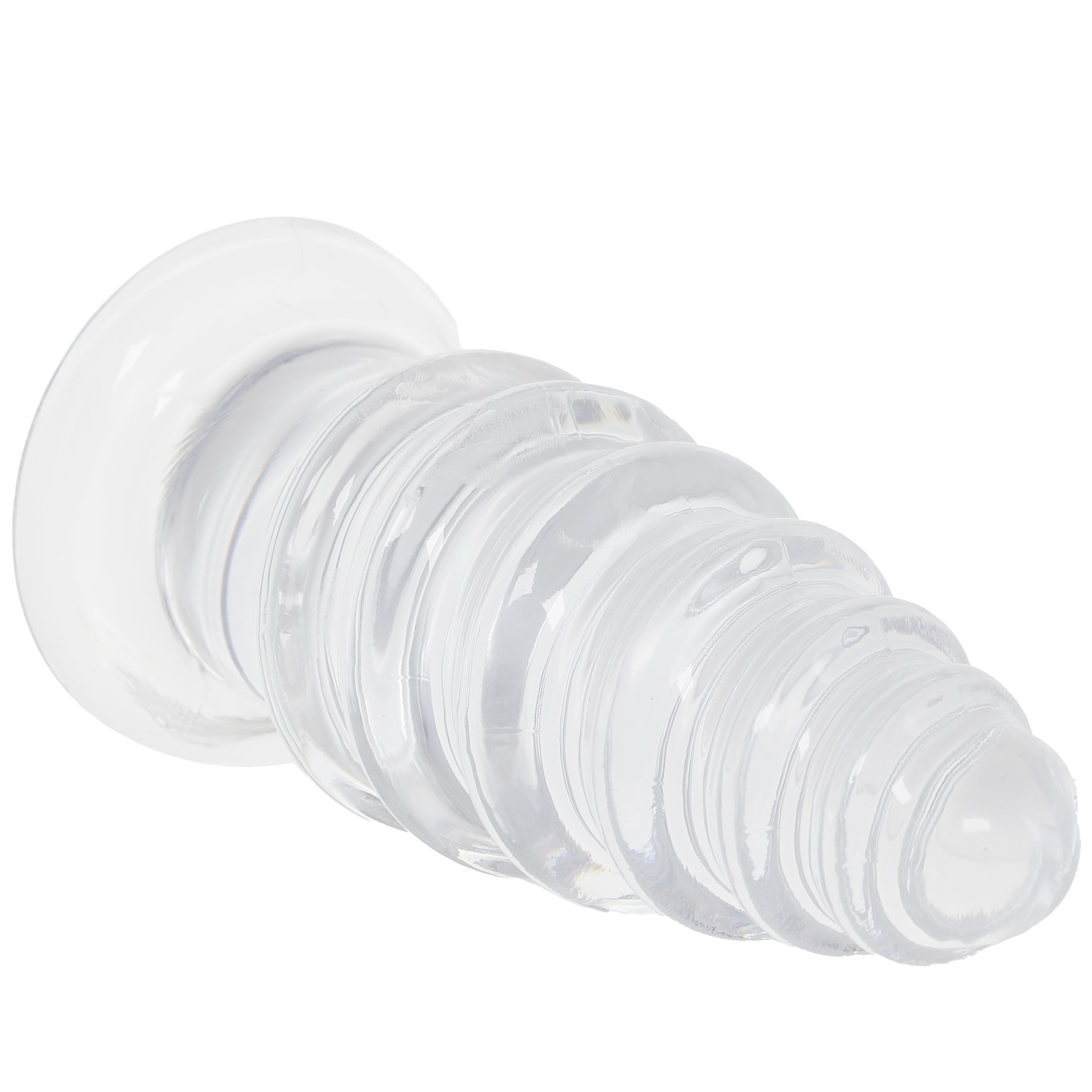 Crystal Jellies 7 Inch Anal Twist Butt Plug in Clear