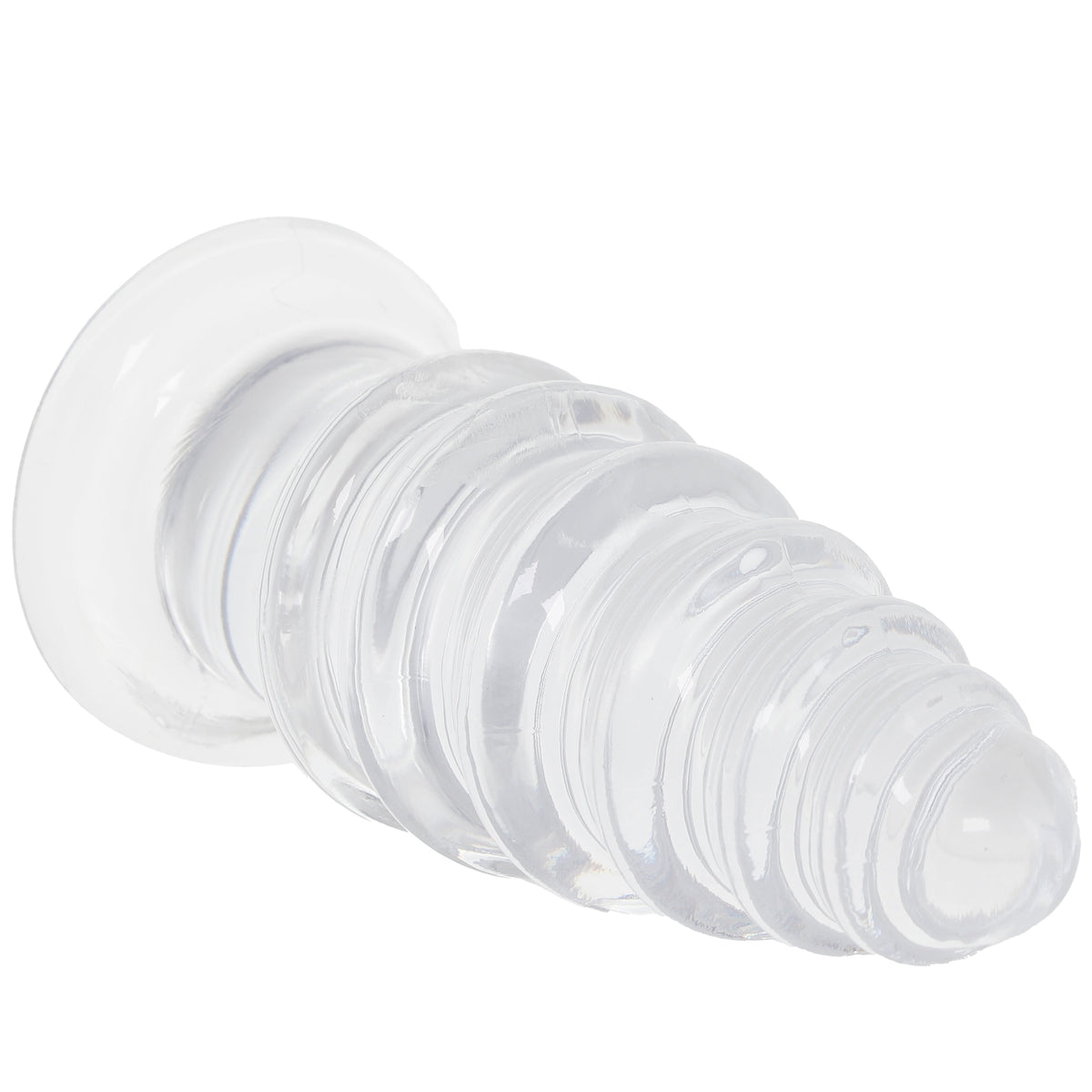Crystal Jellies 7 Inch Anal Twist Butt Plug in Clear