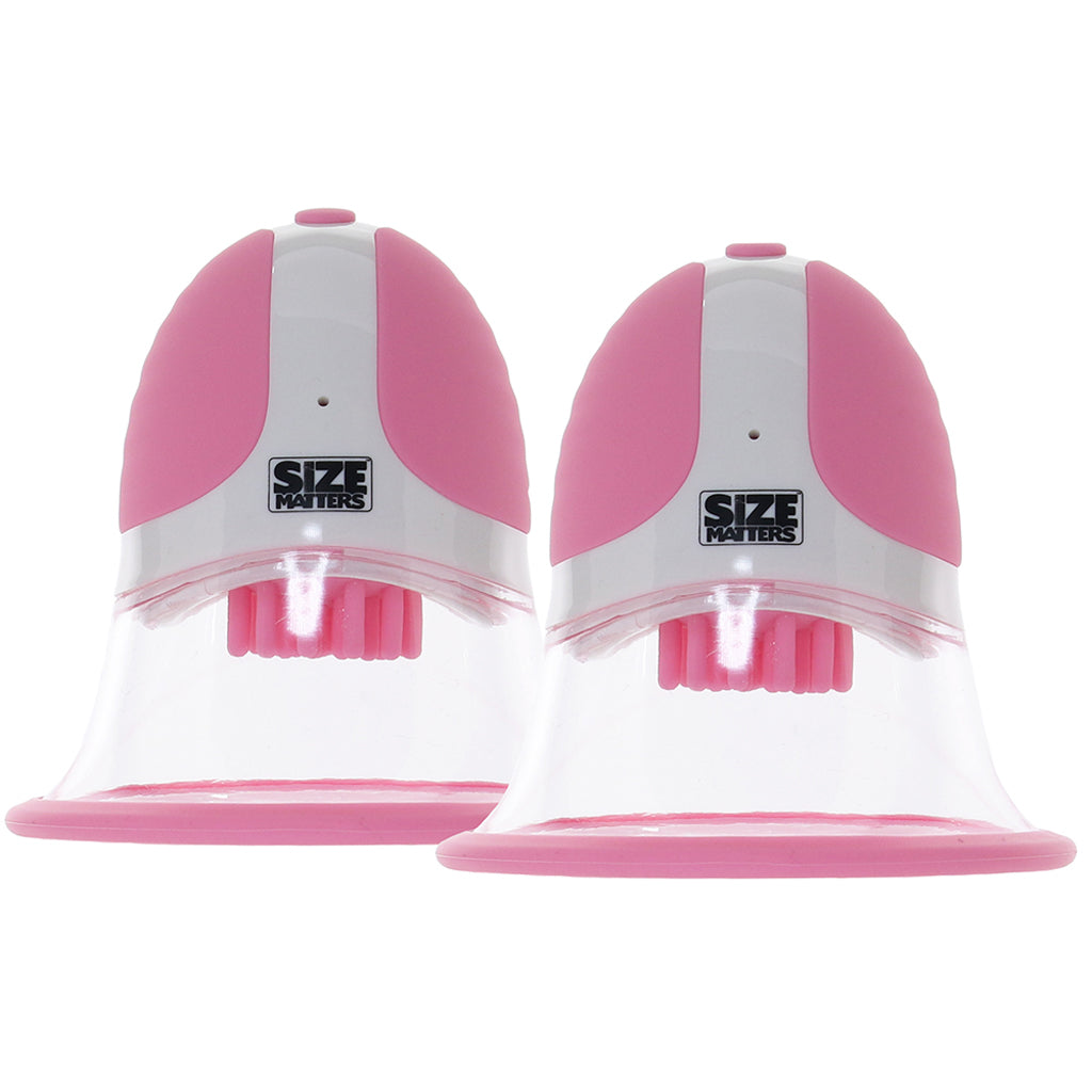 Discover Divine Sensation: Size Matters Rotating Nipple Suckers - Pink Edition