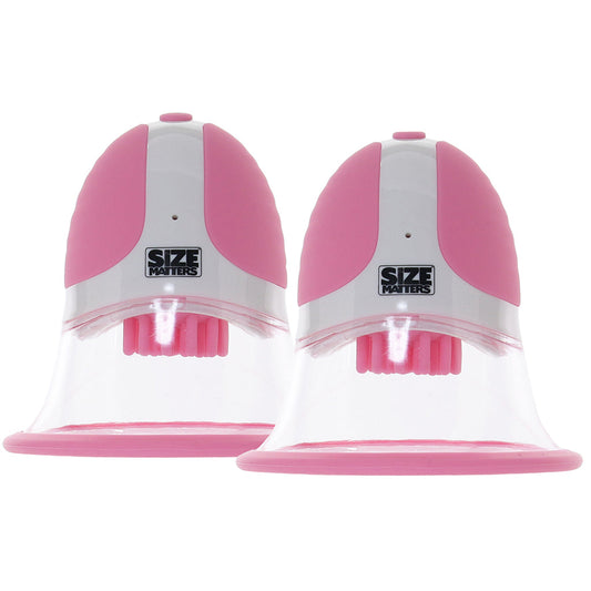 Discover Divine Sensation: Size Matters Rotating Nipple Suckers - Pink Edition