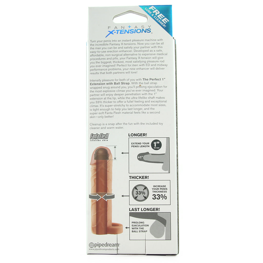 Perfect 1 Inch Extension with Ball Strap in Light