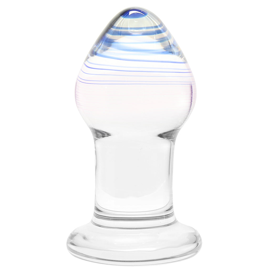 gläs Amethyst Rain Butt Plug | Luxury Hand-Blown Glass for Exquisite Anal Pleasure