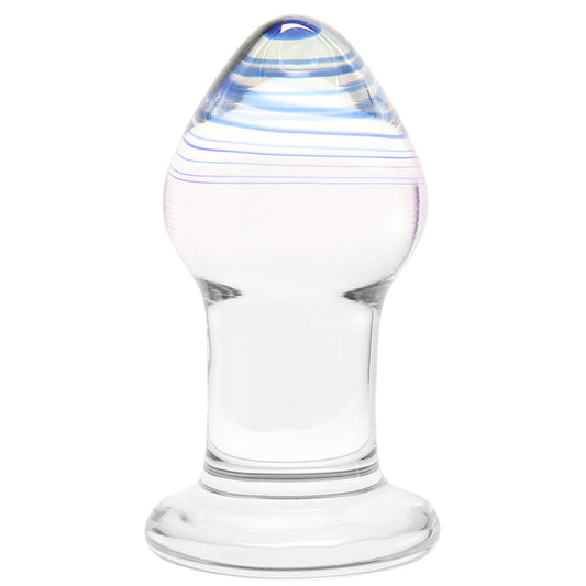 gläs Amethyst Rain Butt Plug | Luxury Hand-Blown Glass for Exquisite Anal Pleasure