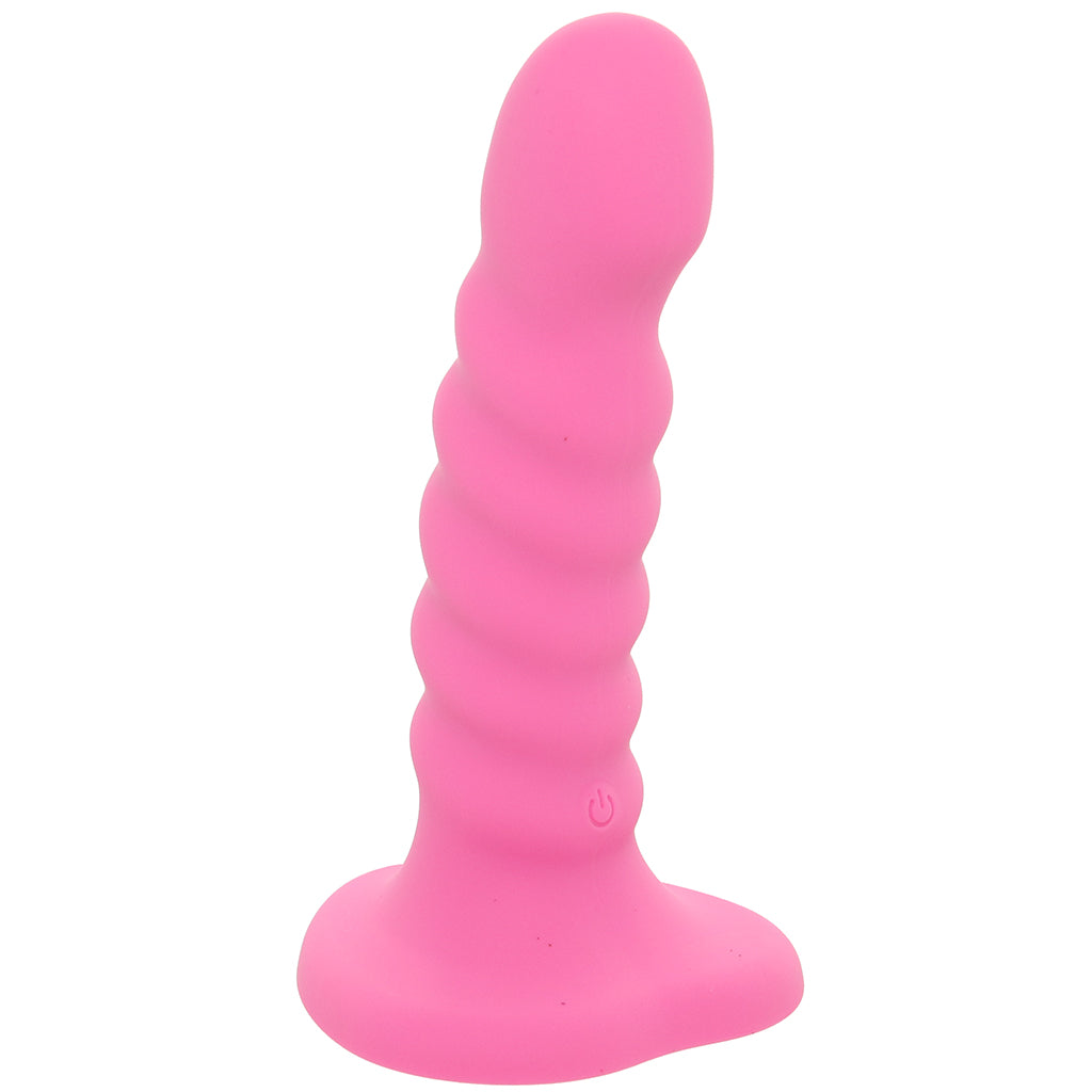 colours Colours 5 Inch Ribbed Remote Vibe in Pink - Dildos - HoneyHugs Canada