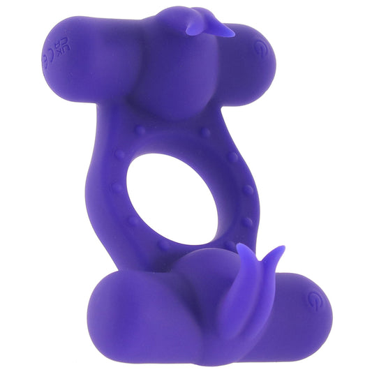 CalExotics Silicone Triple Orgasm Enhancer Vibrating Ring - Vibrators - HoneyHugs Canada