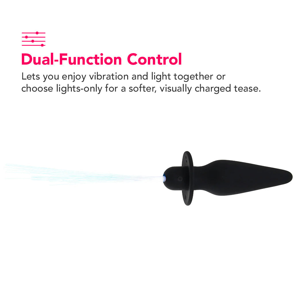 CalExotics Southern Lights Vibrating Butt Plug in Black - Vibrators - HoneyHugs Canada (View 3)
