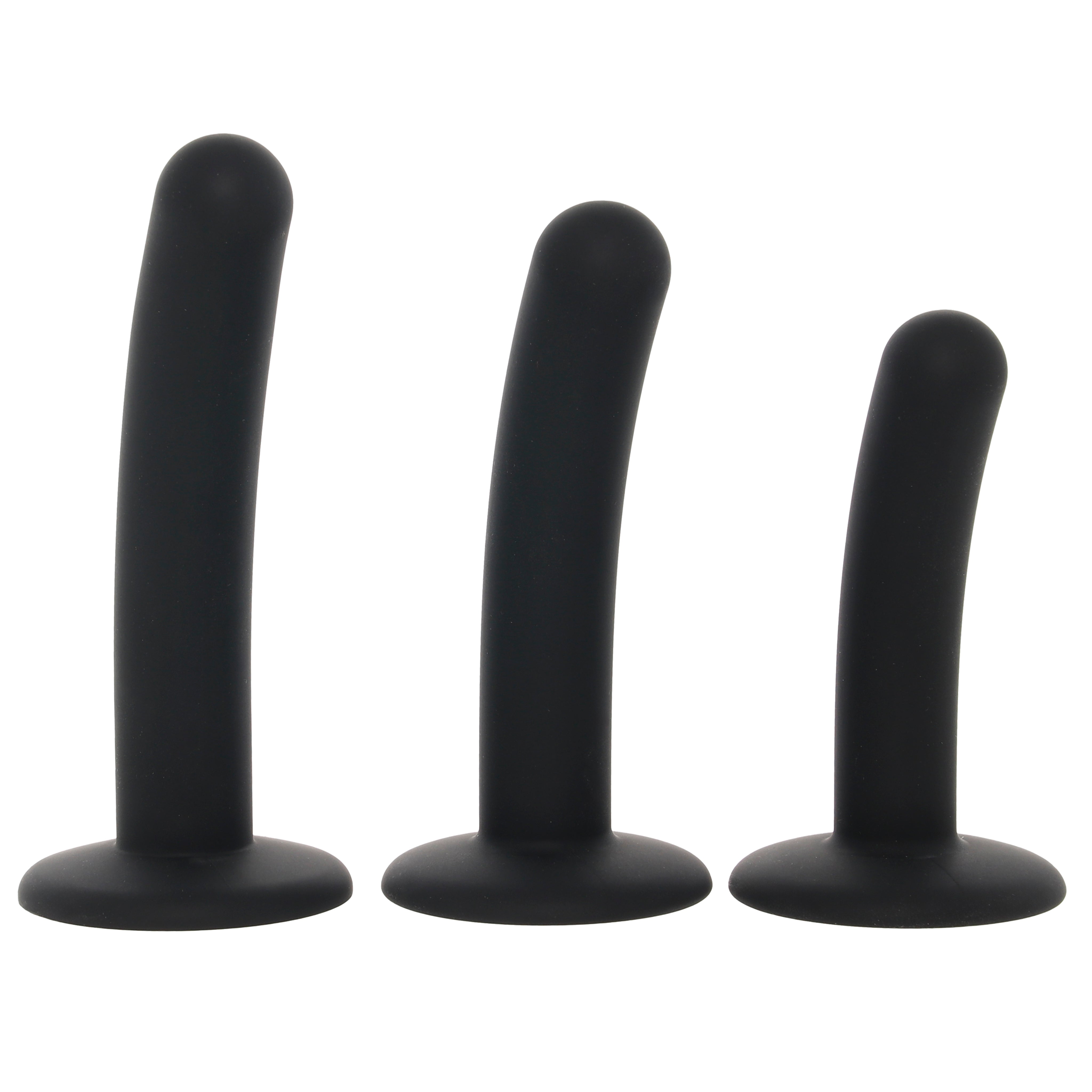 Onyxxx 3 Piece Silicone Curved Probe Dildo Set