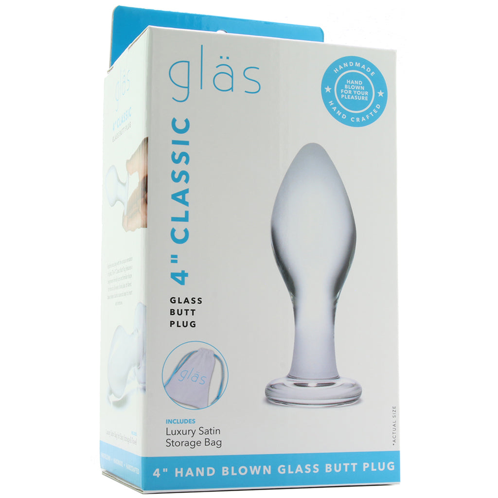 gläs 4-Inch Classic Glass Butt Plug – Elegance & Gentle Exploration