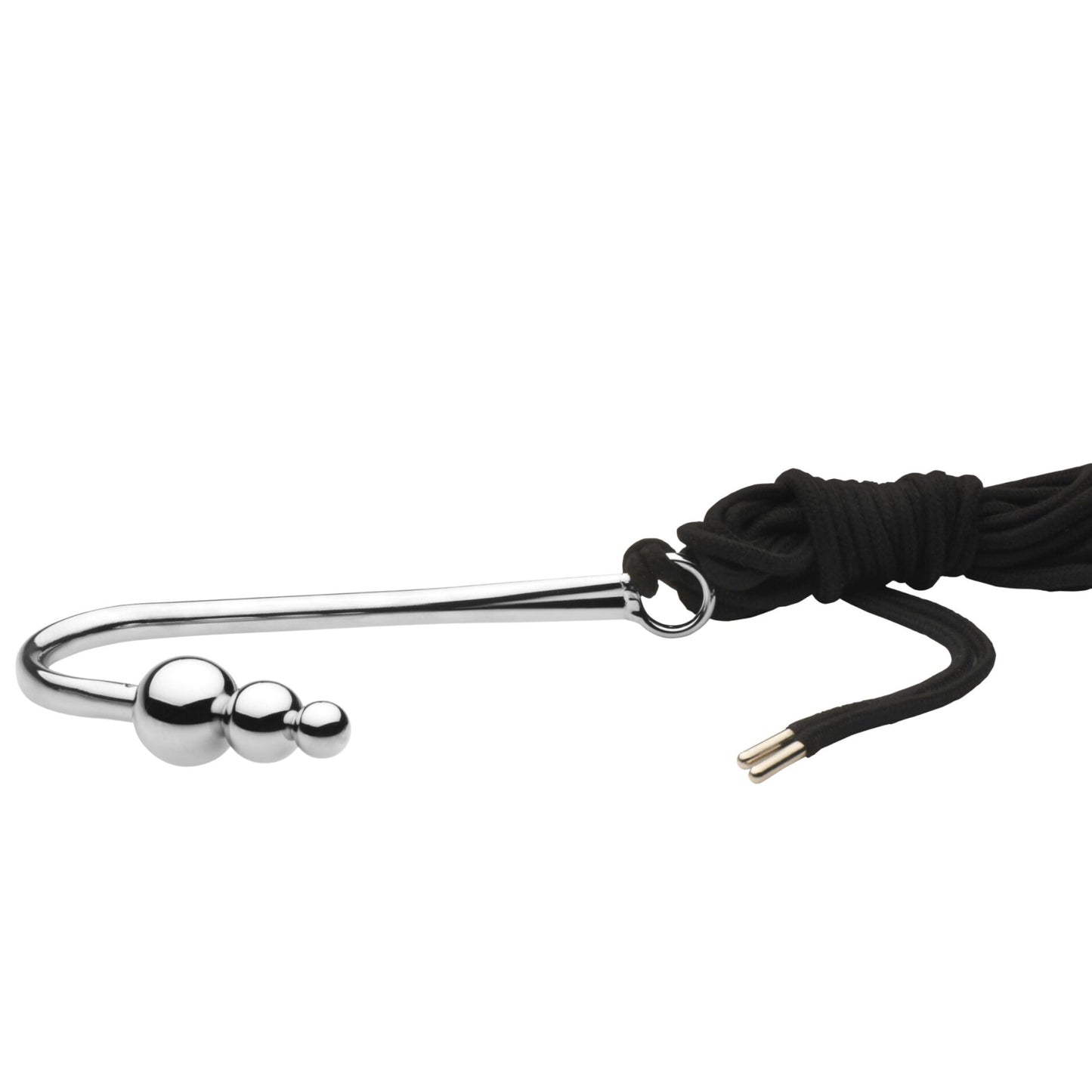 Master Series Roped Beaded Steel Anal Hook